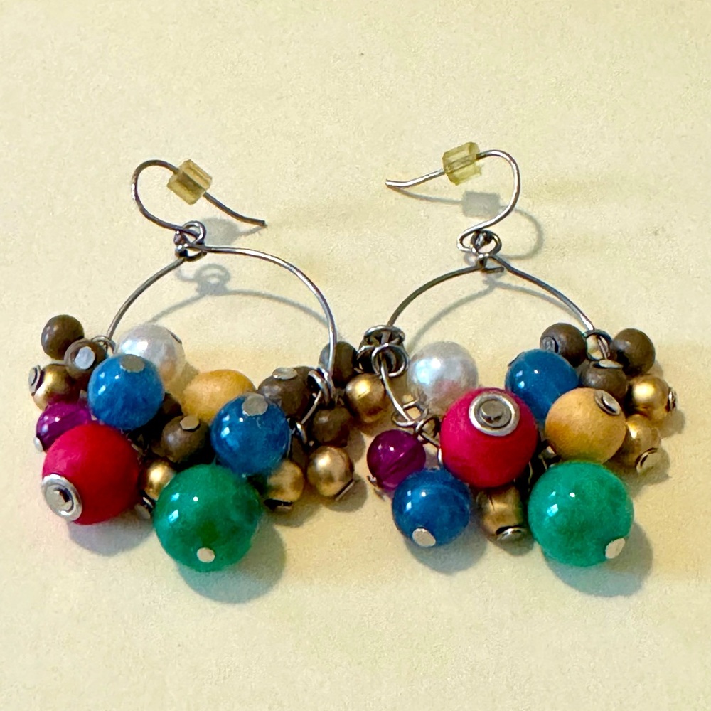 Multicolored beaded earrings